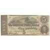 Image 1 : 1863 $5 The Confederate States of America Note T-60 CC