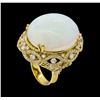 Image 4 : 20.33 ctw Opal and Diamond Ring - 14KT White Gold