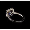 Image 3 : 14KT White Gold 3.00 ctw Sapphire and Diamond Ring