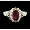 Image 2 : 1.17 ctw Ruby and Diamond Ring - Platinum