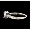 Image 3 : 1.51 ctw Sapphire and Diamond Ring - 18KT White Gold