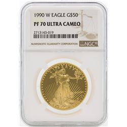 1990-W PF70 Ultra Cameo $50 Gold Eagle