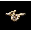 Image 2 : 0.65 ctw Morganite and Diamond Ring - 14KT Rose Gold