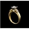 Image 4 : 14KT Yellow Gold 0.56 ctw Diamond Ring