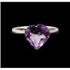 Image 2 : 3.23 ctw Amethyst Ring - 18KT White Gold