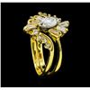 Image 4 : 0.75 ctw Diamond Ring and Band - 18KT Yellow Gold