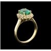 Image 3 : 2.16 ctw Emerald and Diamond Ring - 14KT Yellow Gold