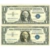 Image 1 : $1 XF/AV Silver Certificate Currency Lot of 2