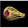 Image 1 : 0.90 ctw Ruby Ring - 14KT Yellow Gold