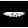 Image 2 : 0.50 ctw Diamond Three Stone Ring - 14KT White Gold