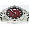 Image 9 : Rolex Stainless Steel 1.00 ctw Diamond and Ruby DateJust Men's Watch