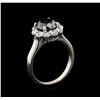 Image 4 : 3.40 ctw Black Diamond Ring - 14KT White Gold