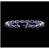 Image 3 : 15.86 ctw Sapphire and Diamond Bracelet - 14KT White Gold