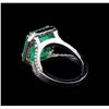 Image 3 : 8.40 ctw Emerald and Diamond Ring - 14KT Yellow Gold