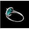 Image 3 : 3.14 ctw Apatite and Diamond Ring - 14KT White Gold