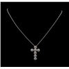 Image 2 : 0.28 ctw Diamond Pendant With Chain