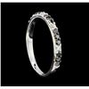 Image 4 : 0.38 ctw Black and White Diamond Ring - 14KT White Gold