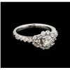 Image 1 : 14KT White Gold 1.06 ctw Diamond Ring