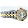 Image 2 : Rolex Ladies 2T MOP Emerald String Diamond And Sapphire Datejust Wristatch