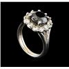 Image 4 : 4.42 ctw Black Diamond Ring - 14KT White Gold