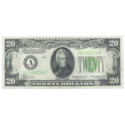 1934 $20 Federal Reserve Note - Boston