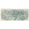 Image 2 : 1863 $5 The Confederate States of America Note T-60 CC