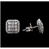 Image 2 : 0.92 ctw Diamond Earrings - 14KT White Gold