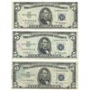 Image 1 : 1953 $5 Silver Certificate Currency Lot of 3