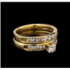 Image 1 : 1.11 ctw Diamond Wedding Ring Set - 14KT Yellow Gold