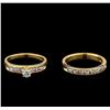 Image 2 : 1.11 ctw Diamond Wedding Ring Set - 14KT Yellow Gold