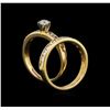 Image 3 : 1.11 ctw Diamond Wedding Ring Set - 14KT Yellow Gold