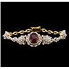 Image 1 : 5.04 ctw Ruby and Diamond Bracelet - 14KT Yellow Gold