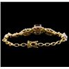 Image 2 : 5.04 ctw Ruby and Diamond Bracelet - 14KT Yellow Gold