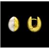 Image 2 : 0.10 ctw Diamond Earrings - 18KT Two Tone Gold