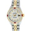 Image 1 : Rolex Two-Tone Diamond and Ruby DateJust Ladies Watch