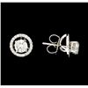 Image 2 : 0.75 ctw Diamond Studs and Earring Jackets - 14KT White Gold