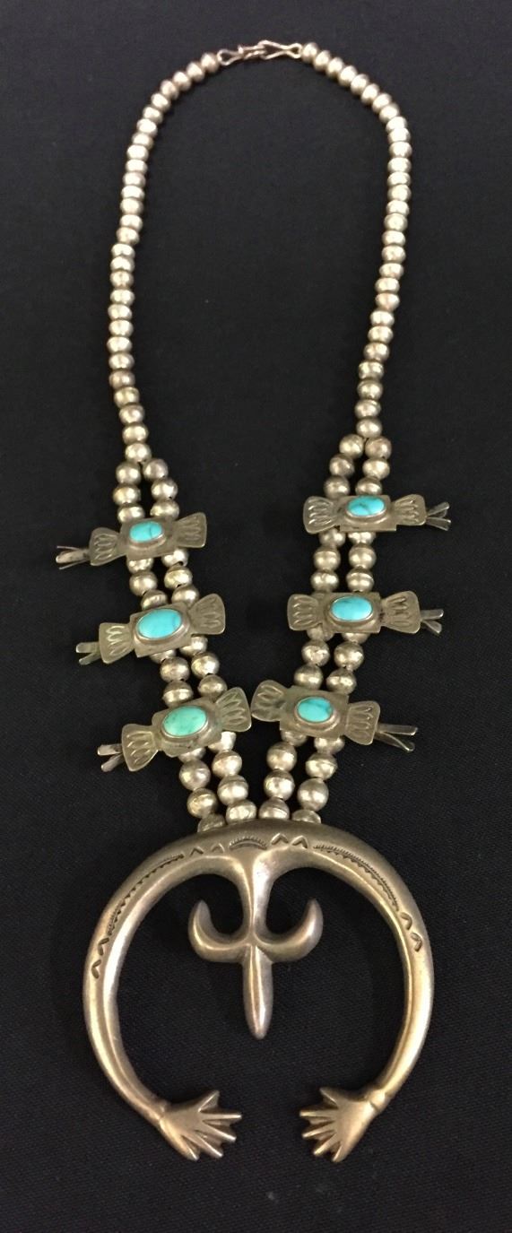 BoxBow Style Squash Blossom Necklace