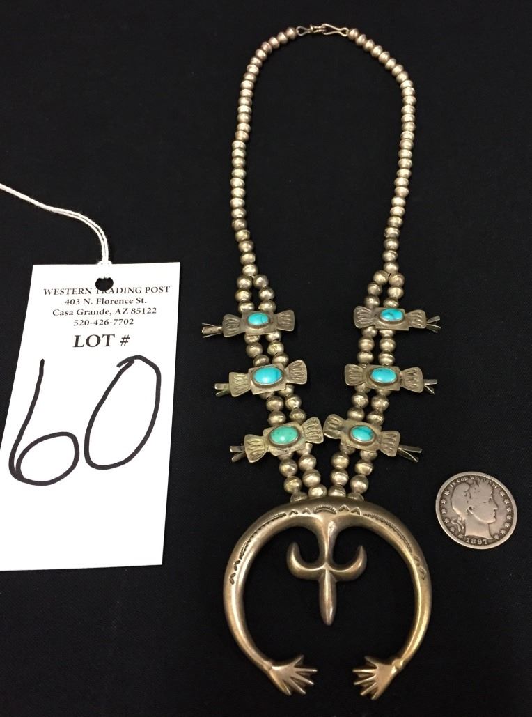 BoxBow Style Squash Blossom Necklace