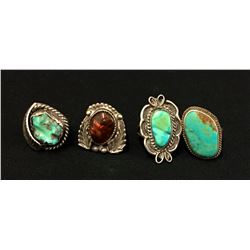 Group of 4 Vintage Navajo Rings