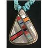 Image 8 : Navajo Necklace - Multi Stone Inlay