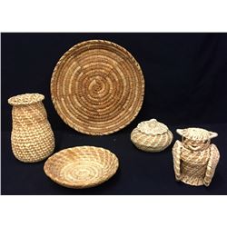 Group of Vintage Tohono O’odham Baskets