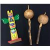 Image 1 : Vintage Totem and Handmade Rattles