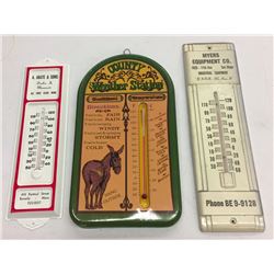 Group of 3 Vintage Adv. Thermometers