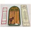 Image 1 : Group of 3 Vintage Adv. Thermometers