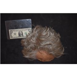 ZZ-CLEARANCE SEVERED SILICONE SCALP WITH HAND PUNCHED GRAY HAIR