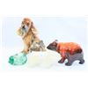 Image 1 : POTTERY DOG + BEAR ELEPHANT + ONYX BEAR