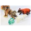 Image 4 : POTTERY DOG + BEAR ELEPHANT + ONYX BEAR