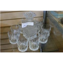 CRYSTAL DECANTOR + GLASSES