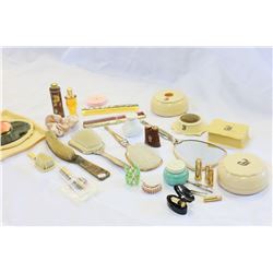 LOT OF FRENCH IVORY VANITY ITEMS
