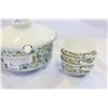 Image 3 : LIDDED CREAM SOUP TUREEN WITH BOWLS AND LIDDED CASSEROLE